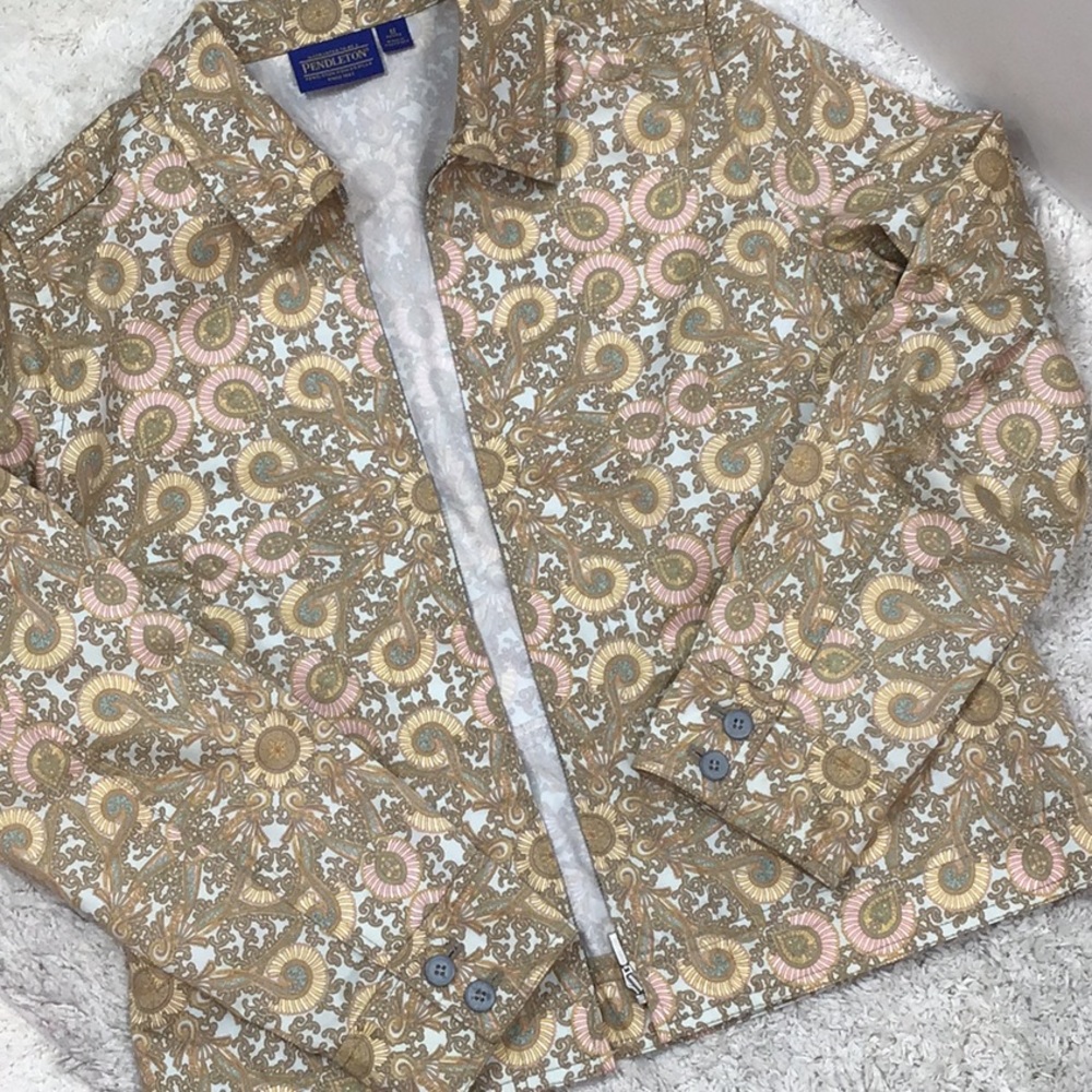 Pendleton Cotton Zip Front Jacket Pm - image 7